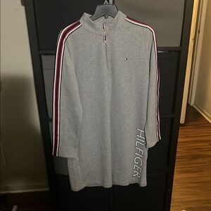 Tommy Hilfiger Gray Quarter-Zip Dress
